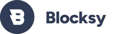 Blocksy logo: a round navy B icon beside the navy word 'Blocksy'.