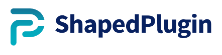 ShapedPlugin logo: a teal P icon beside the navy word 'ShapedPlugin'.