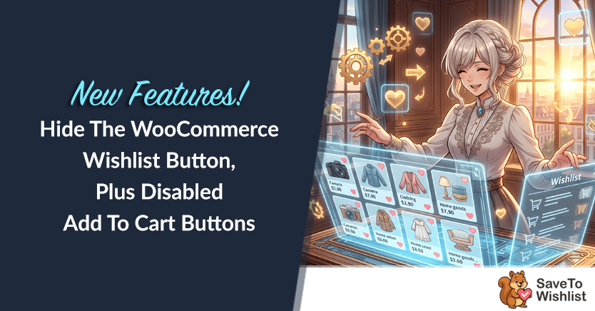 New Features! Hide The WooCommerce Wishlist Button, Plus Disabled Add To Cart Buttons
