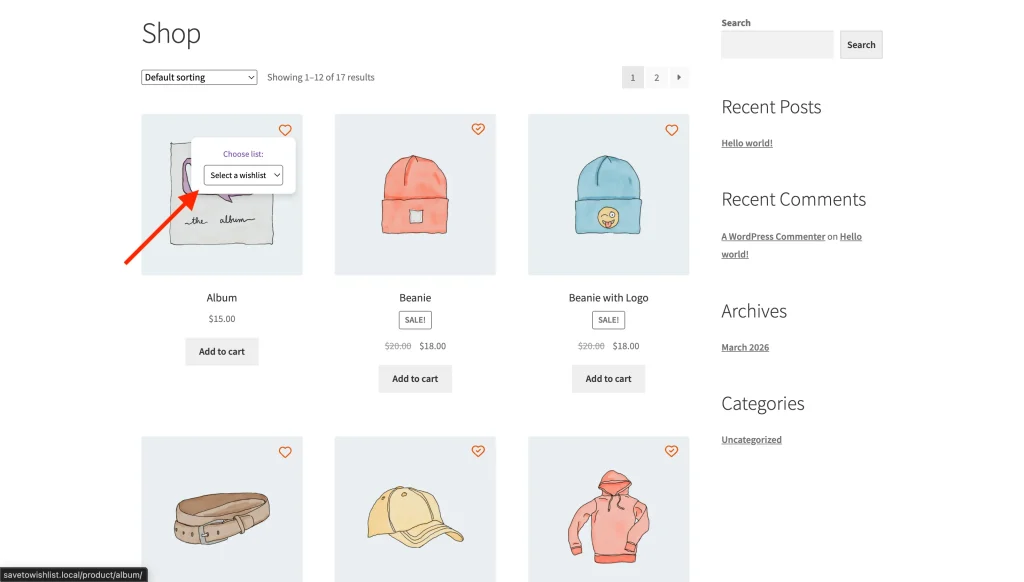 Switching Between Wishlists