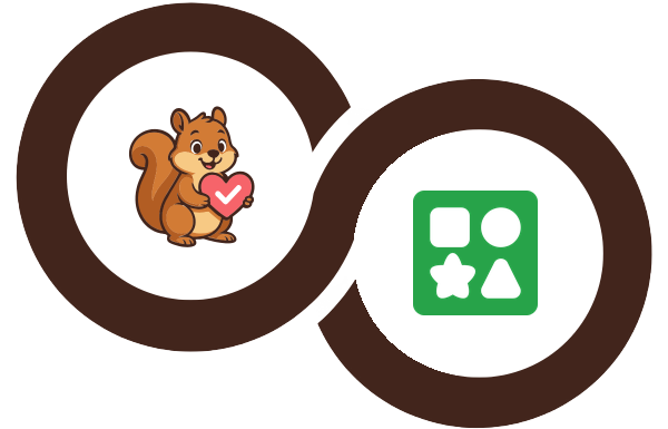 SaveTo Wishlist squirrel logo linked with the Flexible Product Fields logo