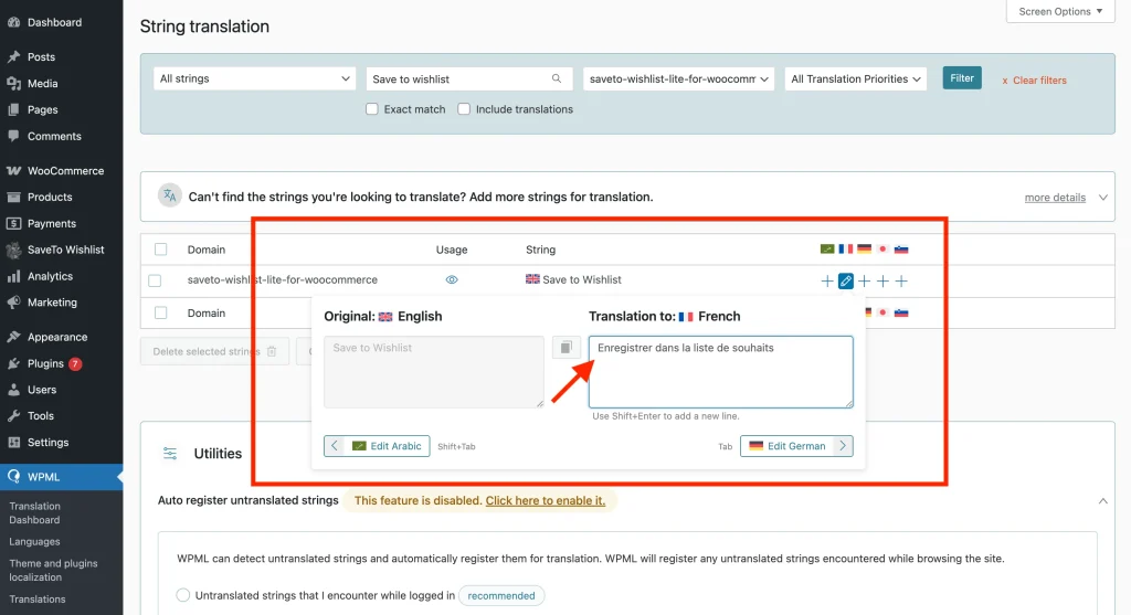 Apply Your Translations