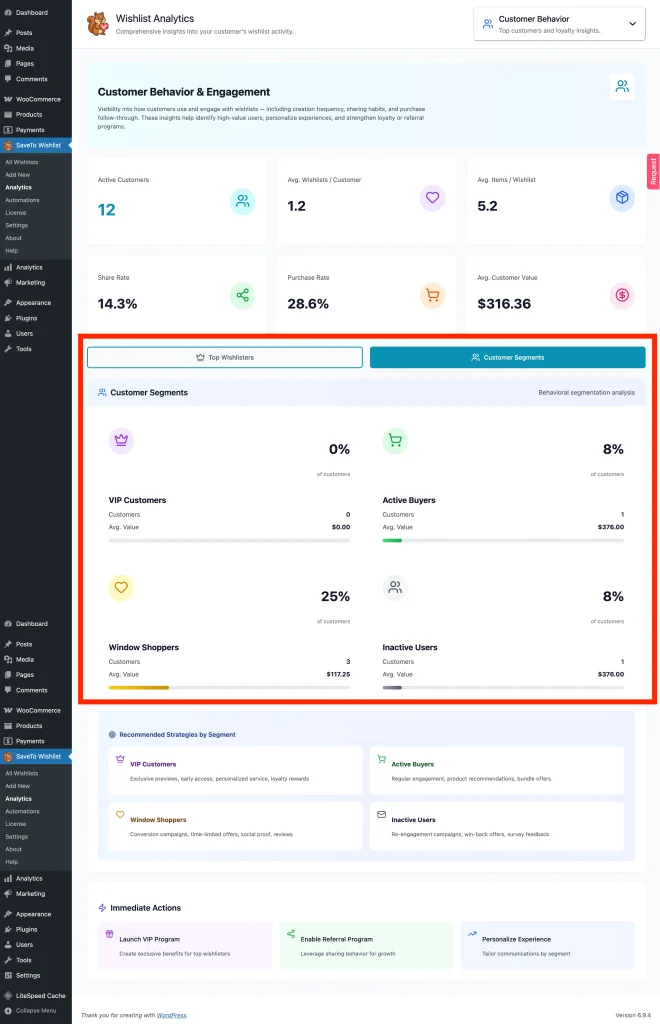 Customer Behavior & Engagement - Customer Segments